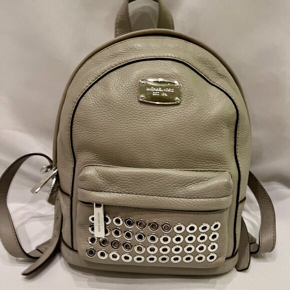 Michael Kors Taupe Colored Small Backpack Purse - Picture 1 of 4